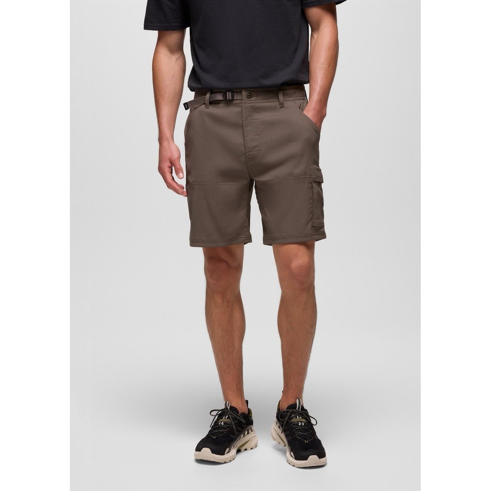 PrAna Stretch Zion Cargo Short Men's Size 30 Belted 10 Inch Inseam Mud Brown